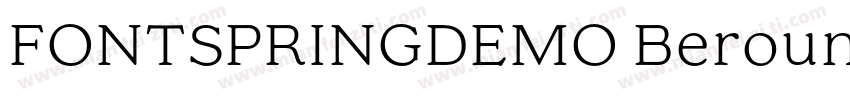 FONTSPRINGDEMO BeroundLightRegular 字体转换